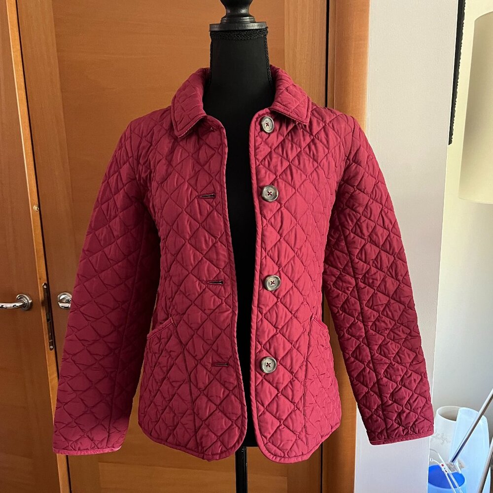 Banana Republic Quilted Barn Jacket in Burgundy, Size S